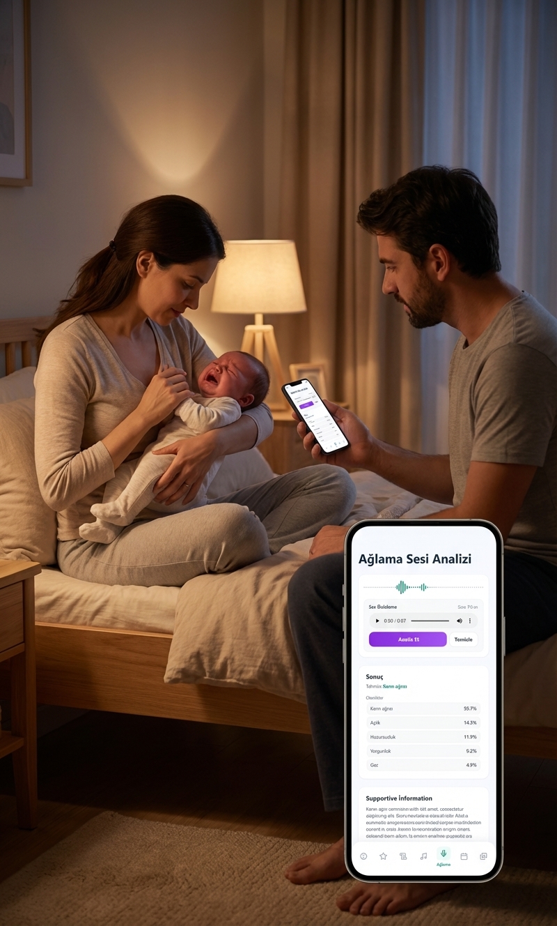 Ağlama sesi analizi ekranı